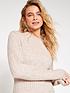  image of everyday-crew-neck-knitted-jumper-dress-cream