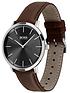  image of boss-gents-boss-skyliner-brown-leather-strap-watch