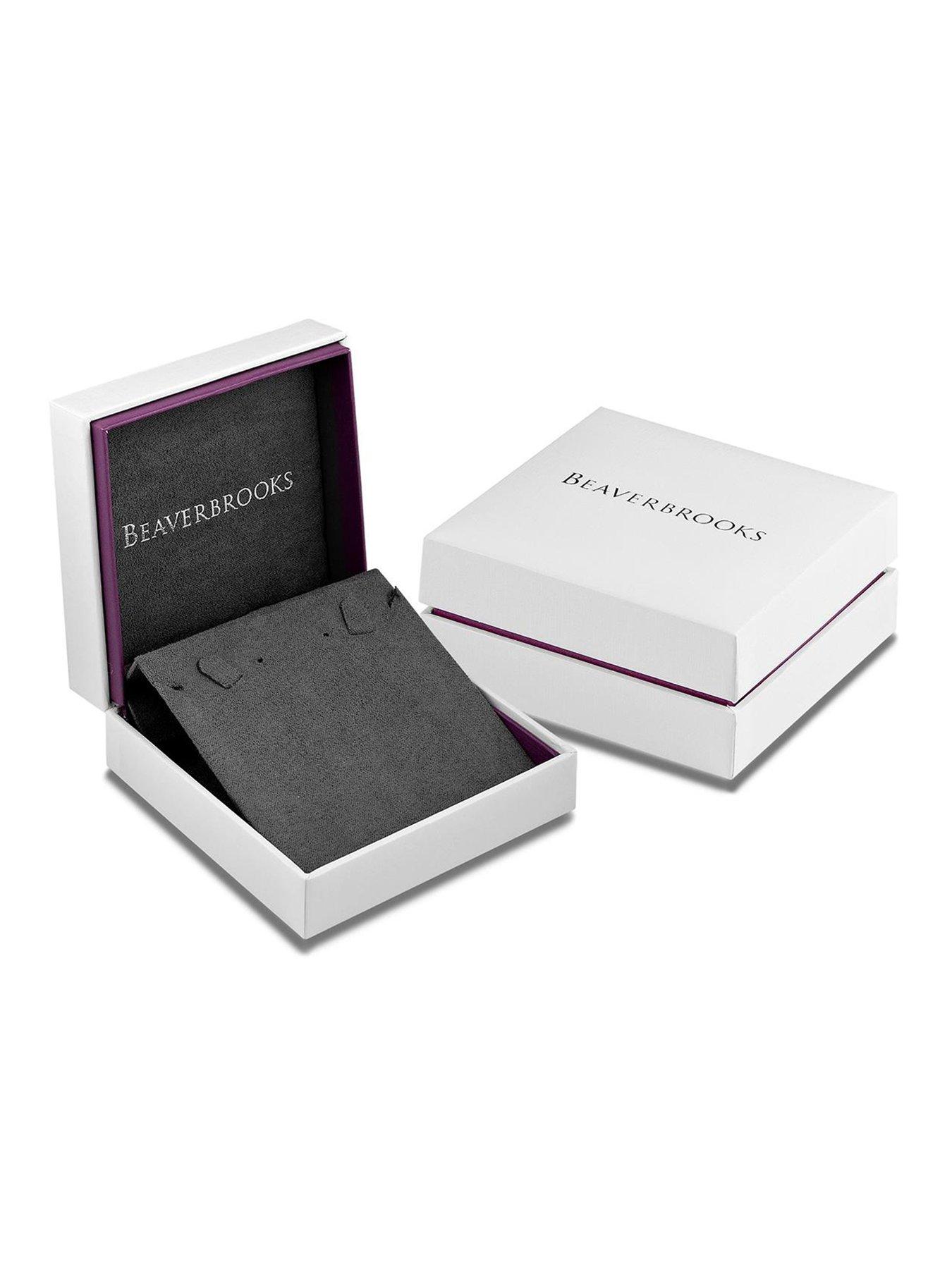  image of beaverbrooks-9ct-white-gold-cubic-zirconia-pear-shaped-pendant