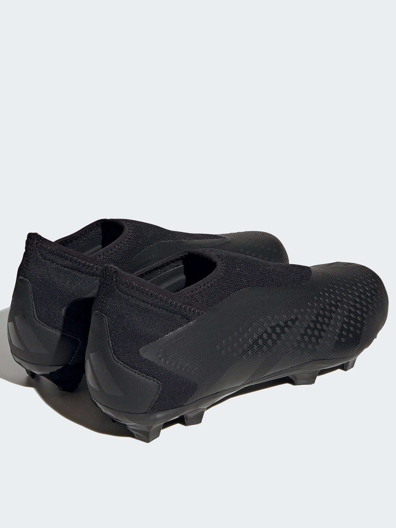 stillFront image of adidas-mens-predator-laceless-203-firm-ground-football-boot-black