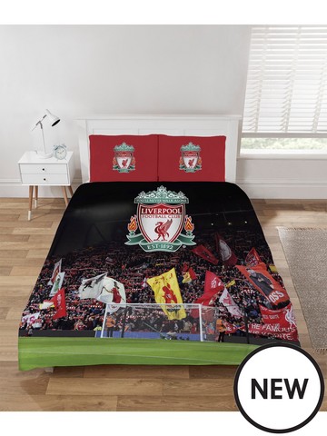 Liverpool FC The Kop Double Duvet Cover Set - Red Liverpool FC The Kop Double Duvet Cover Set - Red