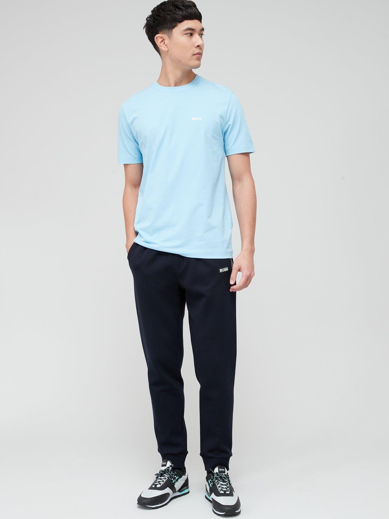  image of boss-tee-regular-fit-t-shirt-open-blue