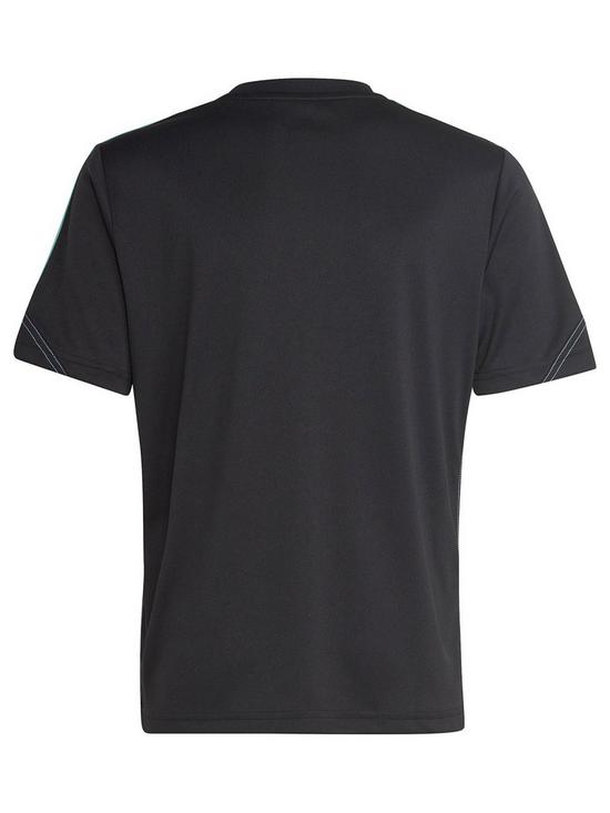 back image of adidas-youth-tiro-23-t-shirt-blackblue