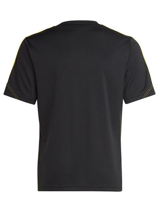 back image of adidas-youth-tiro-23-t-shirt-blackyellow