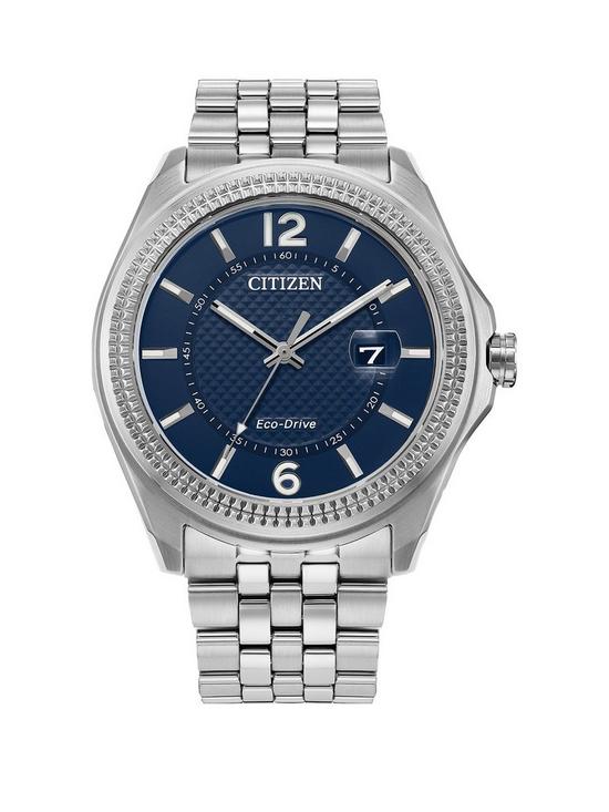 front image of citizen-gents-eco-drive-bracelet-watch