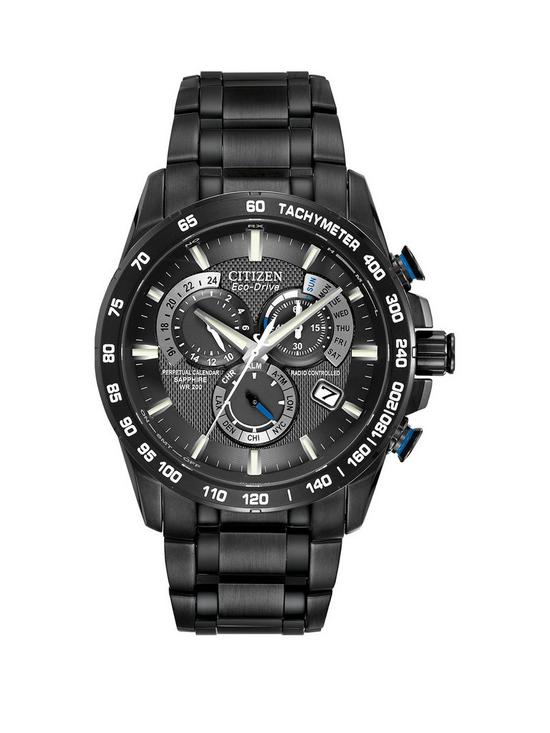 front image of citizen-gents-eco-drive-chrono-at-wr200-watch
