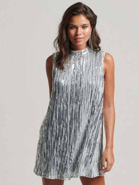 superdry-sequin-sleeveless-a-line-mini-dress-silver