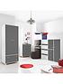  image of miami-fresh-midsleeper-bed-with-desk-drawers-cupboards-amp-mattress-options-buy-and-save-grey
