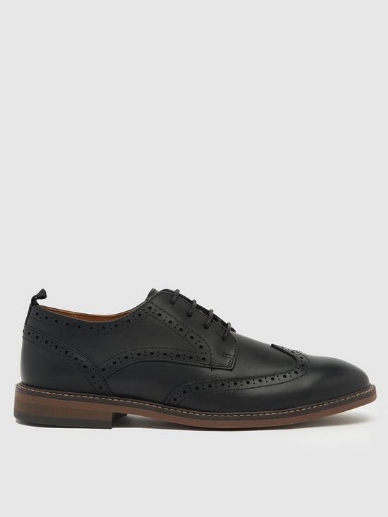 front image of schuh-rafe-leather-brogue-shoes
