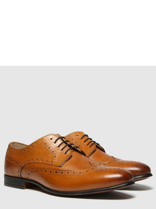 back image of schuh-rowan-leather-perforated-brogues-brown