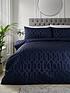  image of very-home-florence-geometric-duvet-cover-set-navy