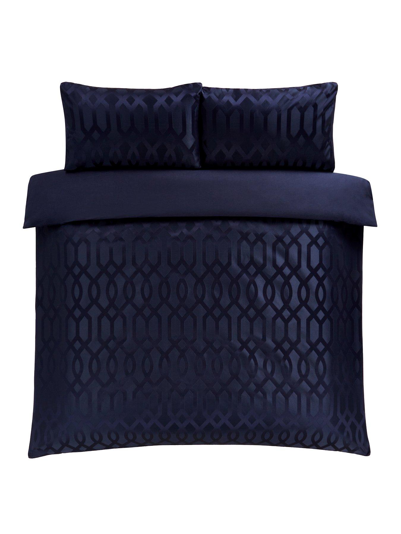 Very Home Florence Geometric Duvet Cover Set Navy