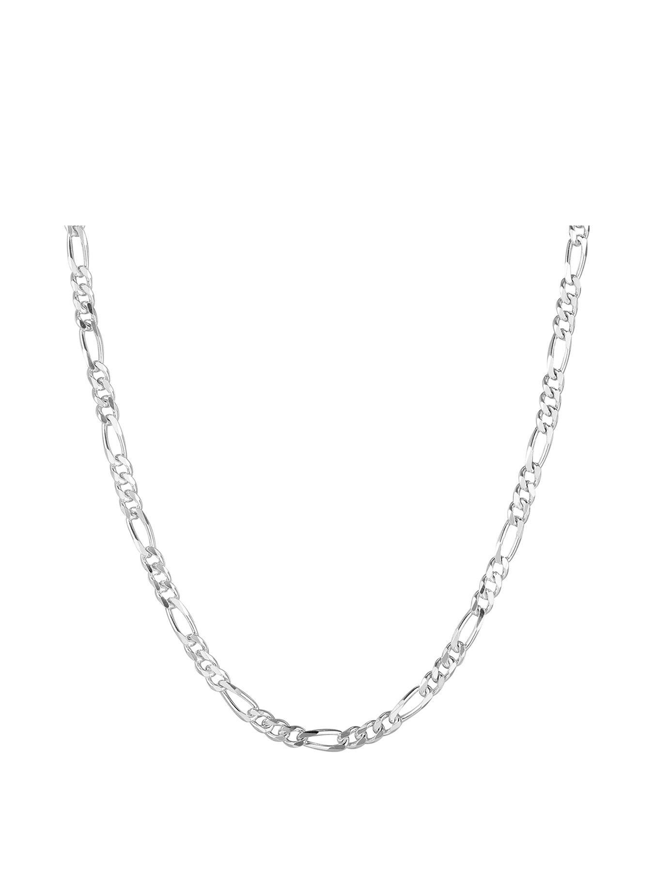 the-love-collection-sterling-silver-182-inch-adjustable-mens-figaro-chain-necklace