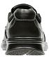  image of clarks-cotrell-free-black-oily-leather-shoes