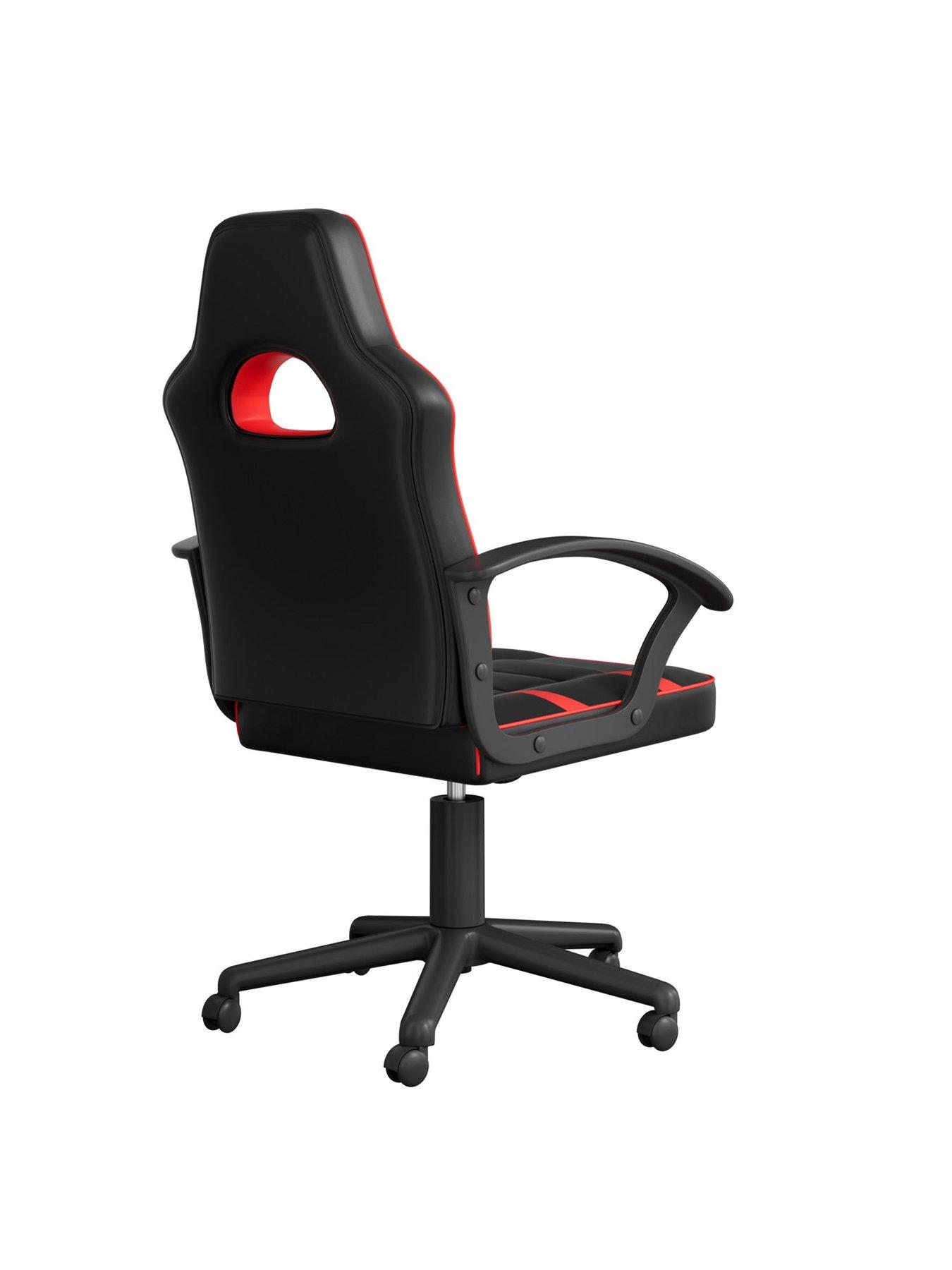 Image 4 of 5 of BraZen Valor Mid Back PC Gaming Chair - Red