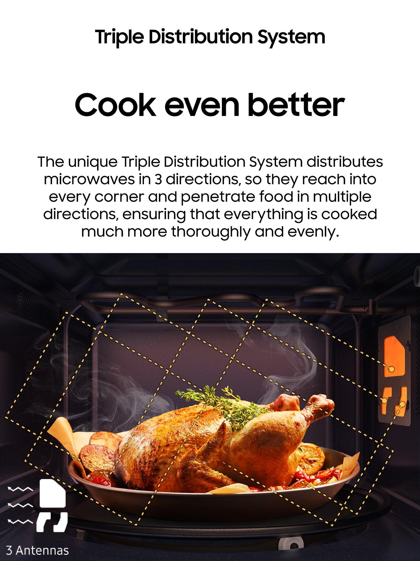  image of samsung-ms23t5018aceu-23-litre-solo-microwave-with-triple-distribution-system-charcoal