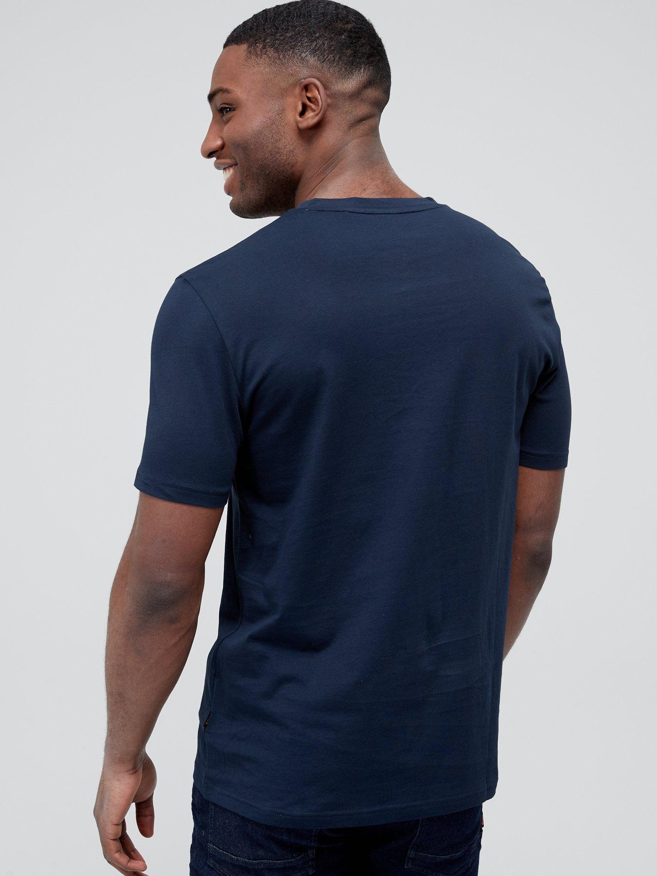  image of boss-thinking-1-regular-fit-t-shirt-dark-blue