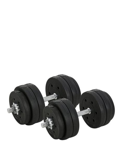 homcom-30kg-adjustable-dumbbells-set-hand-weight-barbell-weight-lifting-equipment