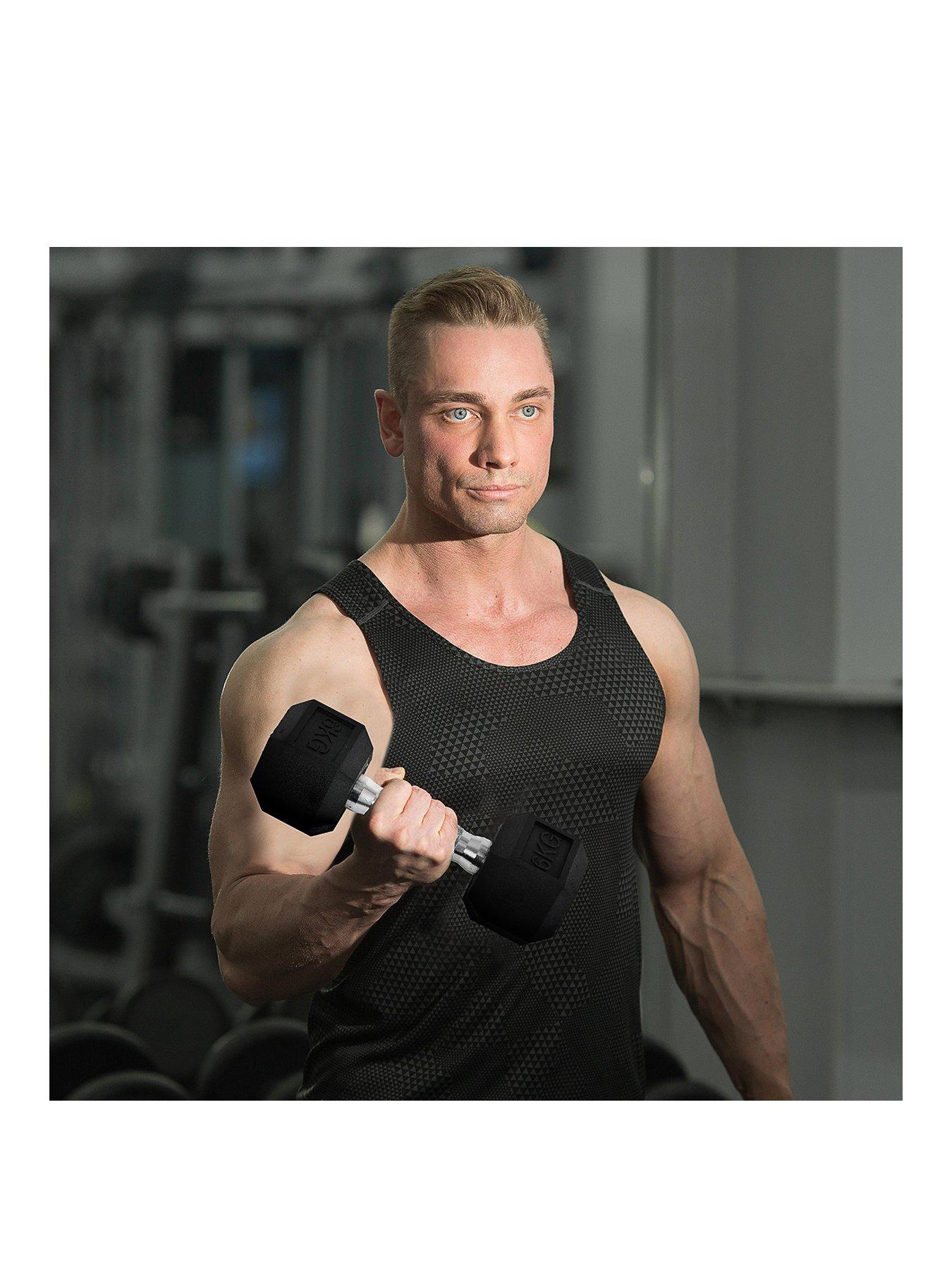  image of homcom-2-xnbsp6kg-hexnbsprubber-dumbbells-set