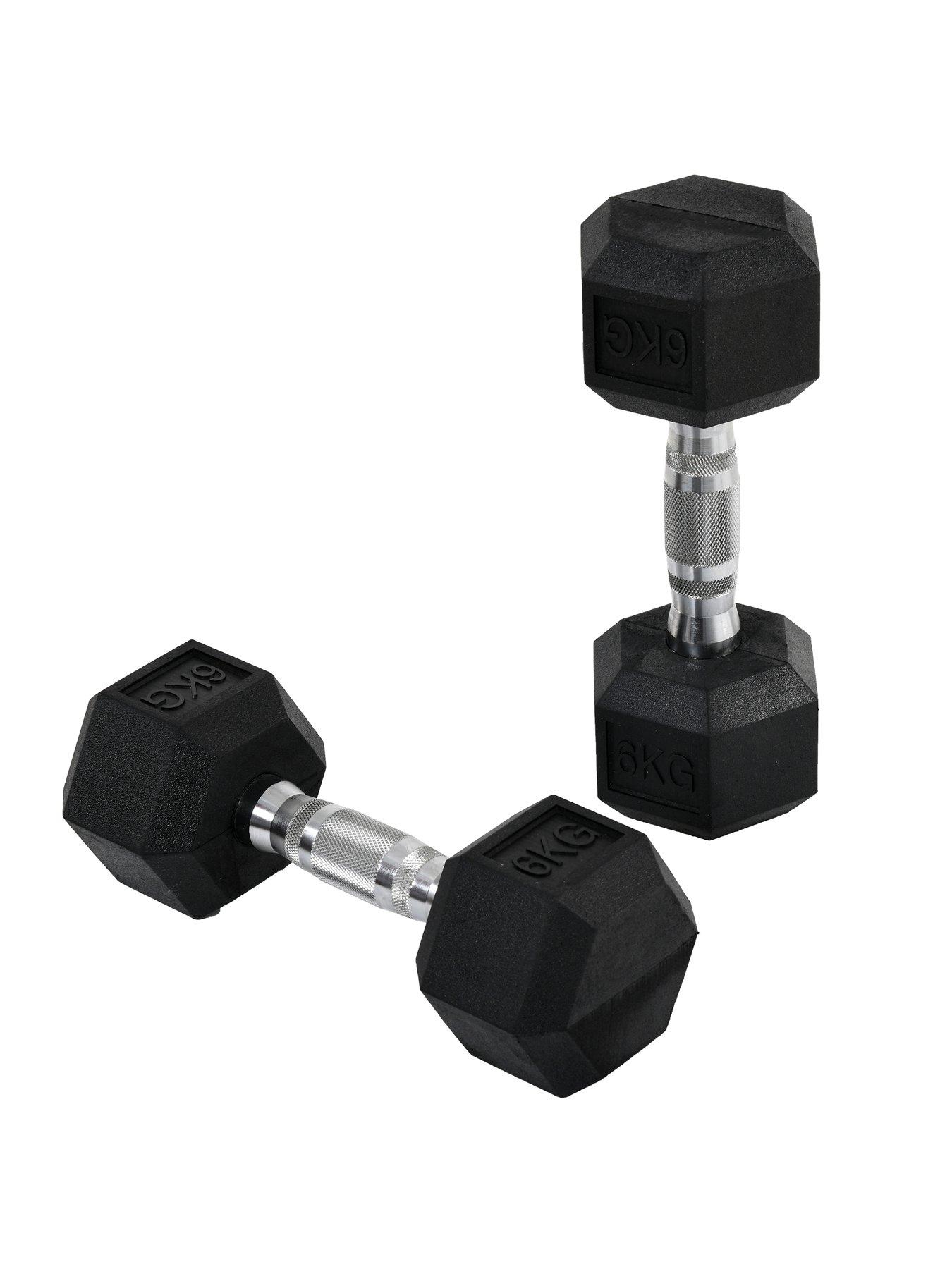  image of homcom-2-xnbsp6kg-hexnbsprubber-dumbbells-set