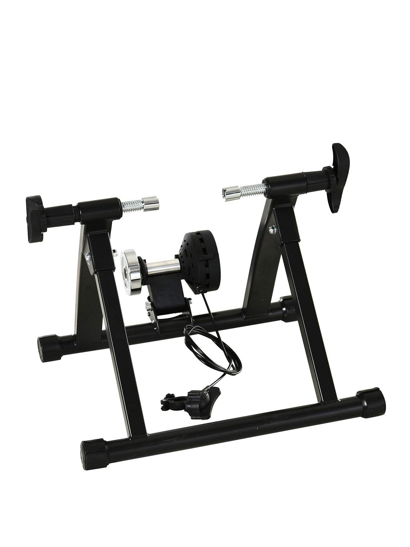 Stationary Black Indoor Exercise Bike 8 Speed Resistance Bicycle Trainer
