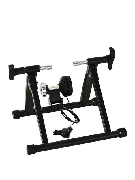 homcom-stationary-black-indoor-exercise-bike-8-speed-magnetic-resistance-bicycle-trainer