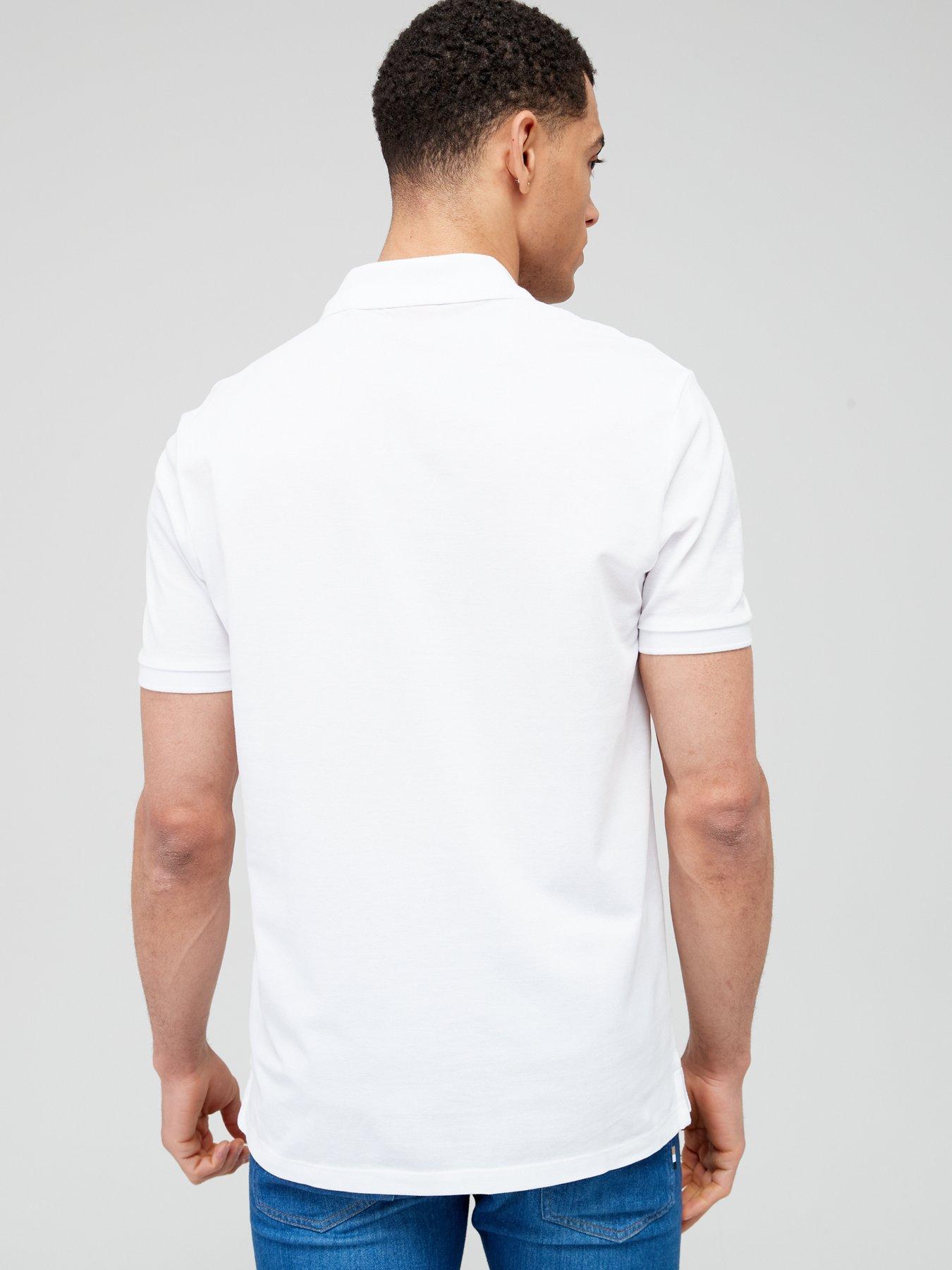 Huck Short Sleeve Pique Polo, Bright White - Classic Prep