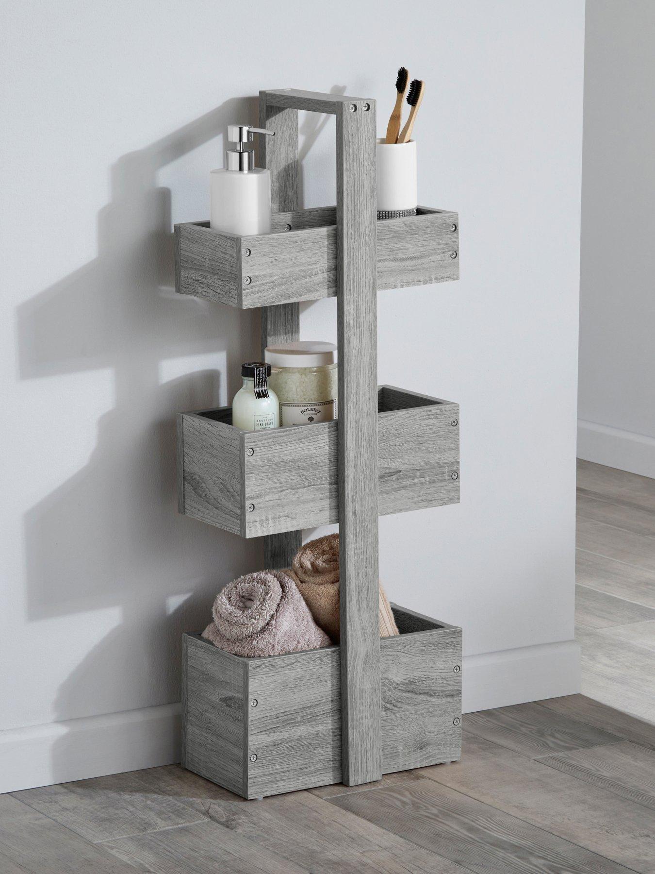 Lloyd Pascal Canyon Grey Bathroom Storage Caddy