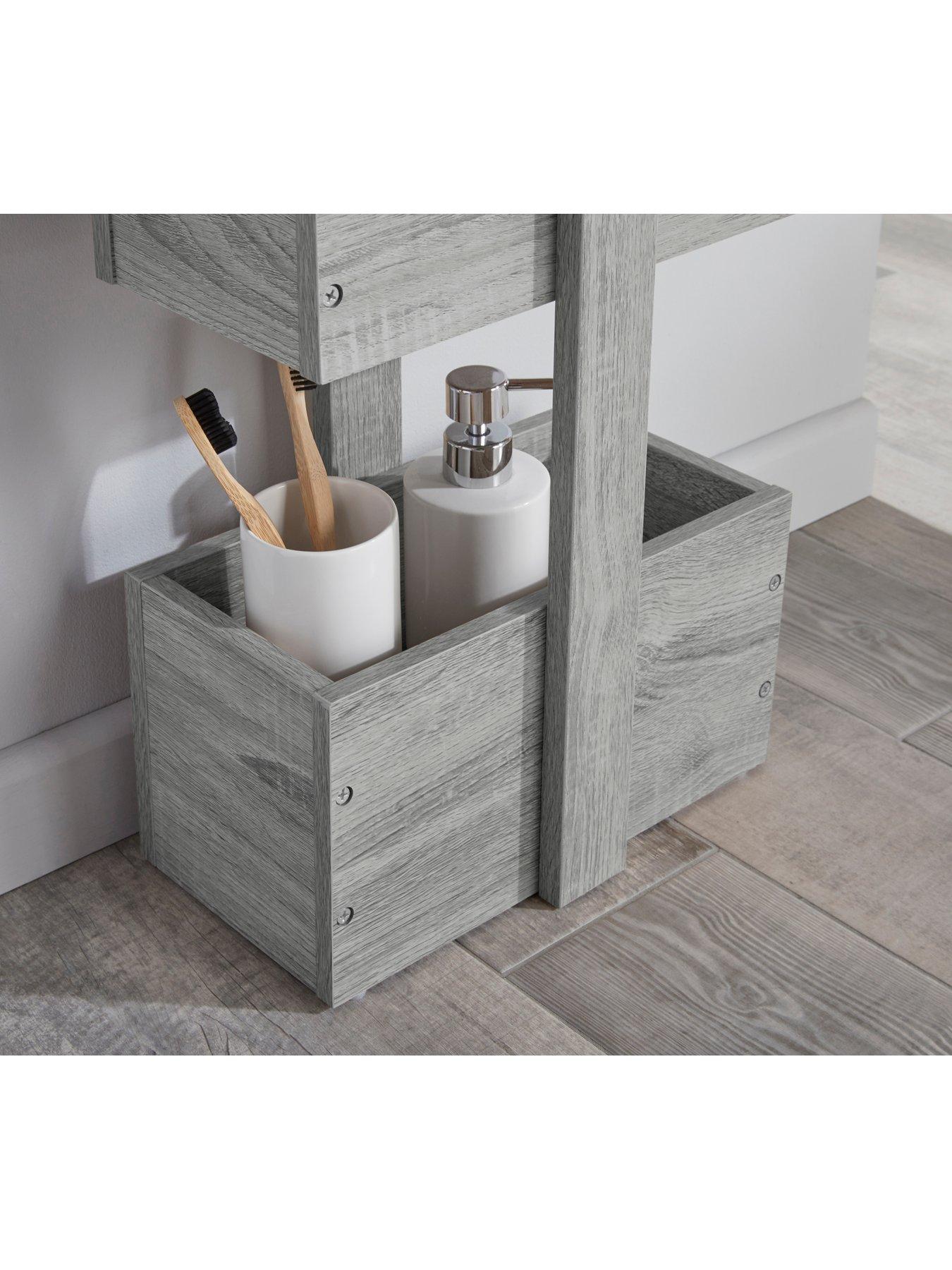  image of lloyd-pascal-canyon-grey-bathroom-storage-caddy