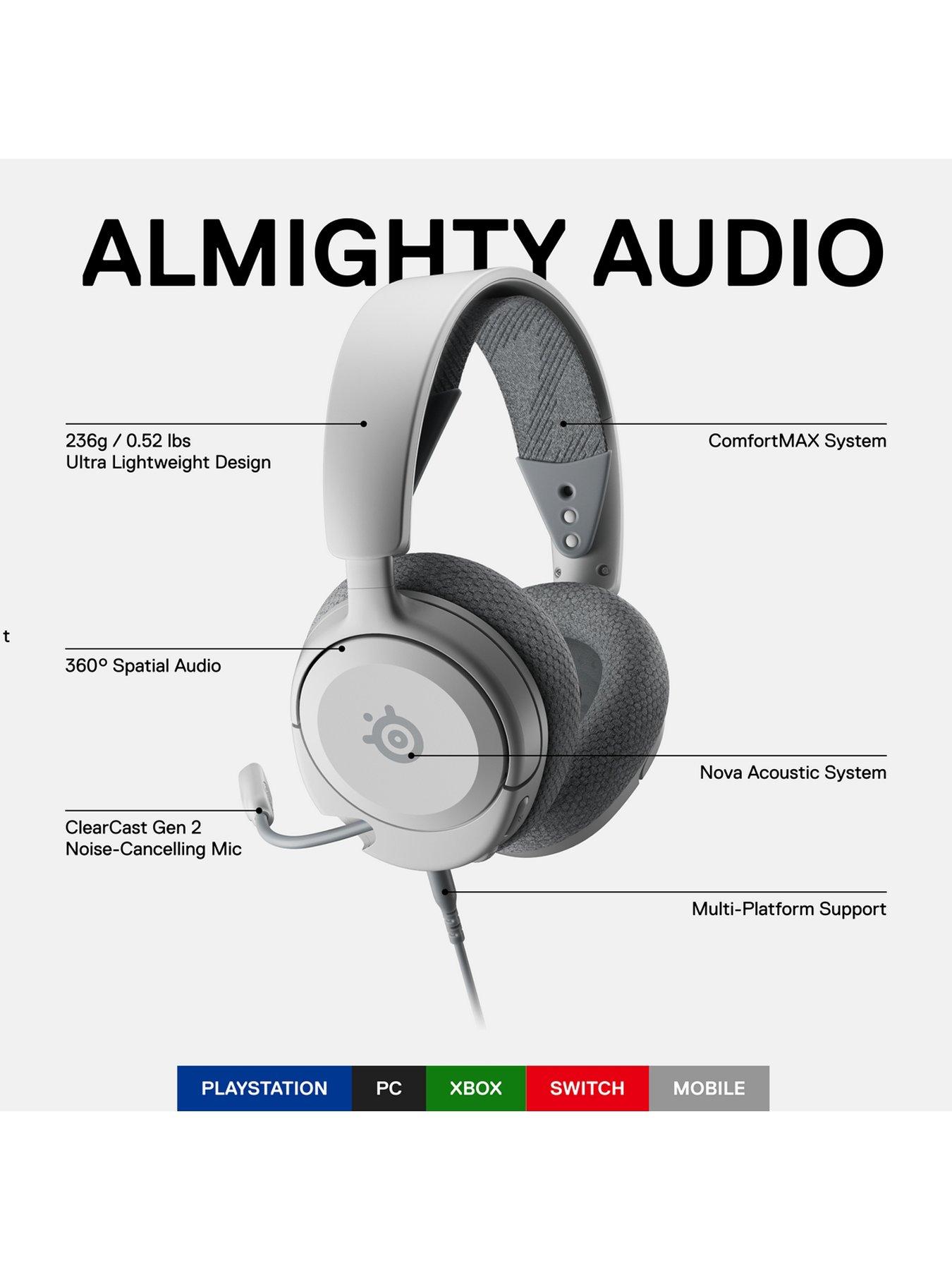 Image 6 of 7 of SteelSeries Arctis Nova 1P PS5 gaming headset- White