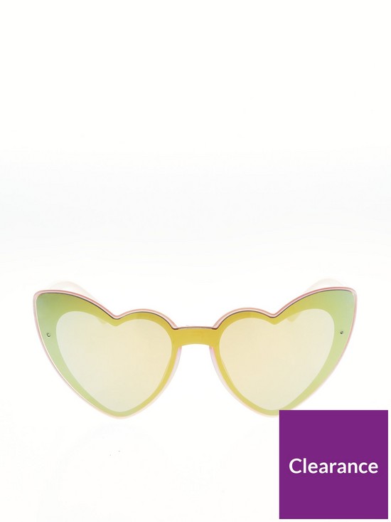 front image of v-by-very-girls-mini-menbspmirrored-lens-rainbow-heart-sunglasses