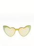  image of v-by-very-girls-mini-menbspmirrored-lens-rainbow-heart-sunglasses