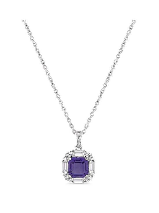 front image of simply-silver-sterling-silver-925-tanzanite-pendant-necklace