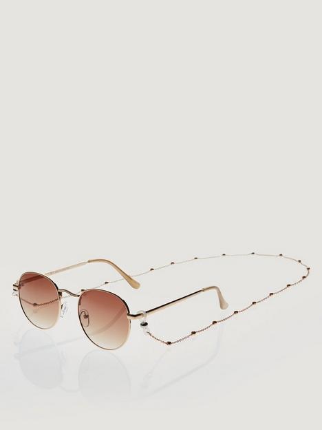 v-by-very-round-metal-mirrored-sunglasses-with-chain-beige