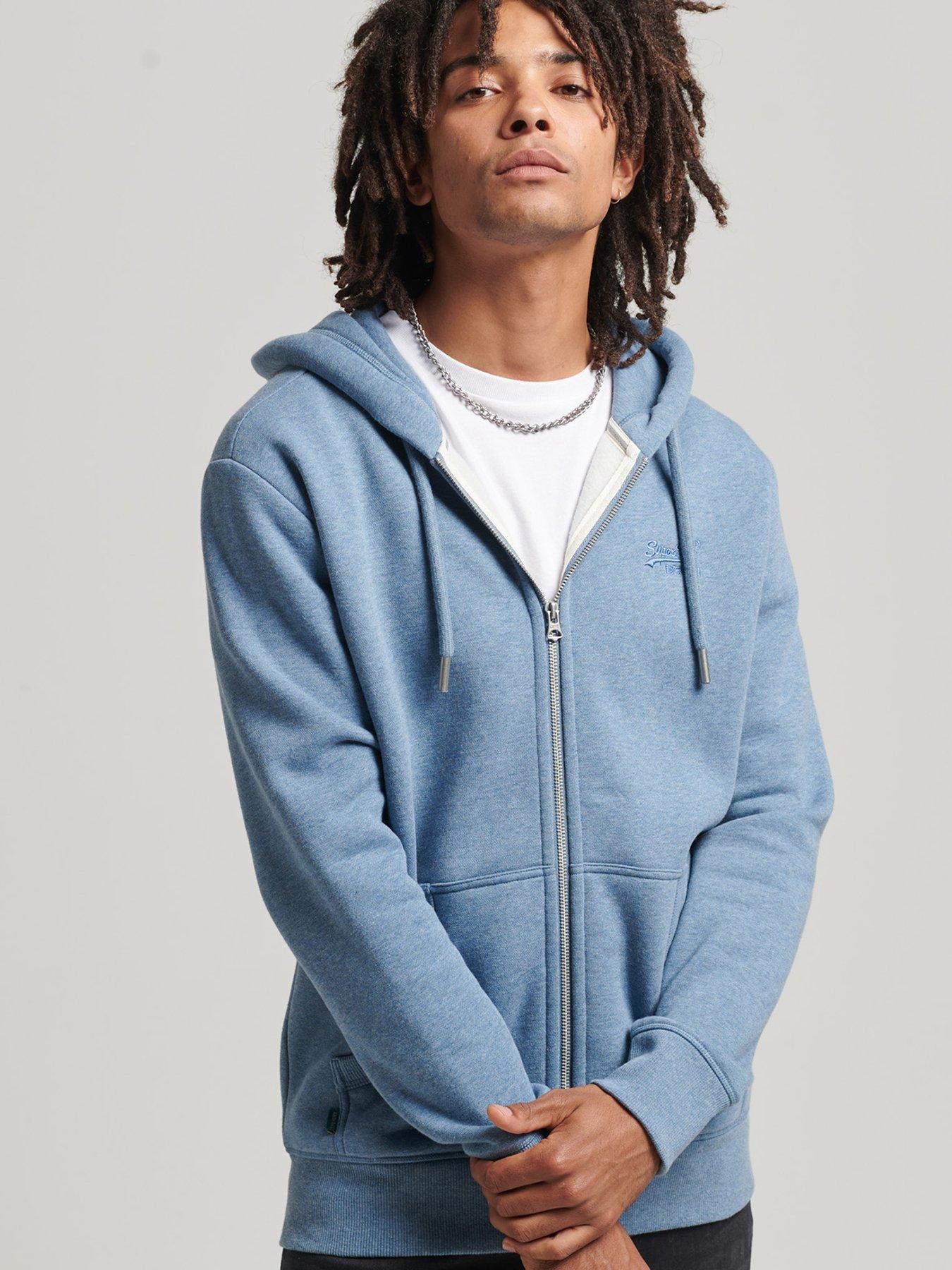 Baby blue cheap superdry hoodie