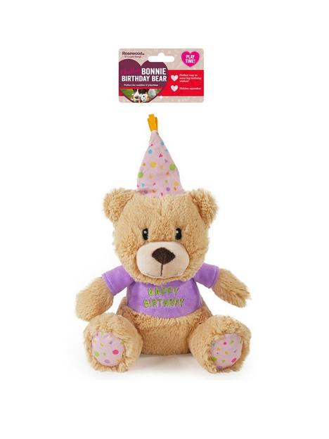 rosewood-birthday-bear-plush-toy-for-dogs