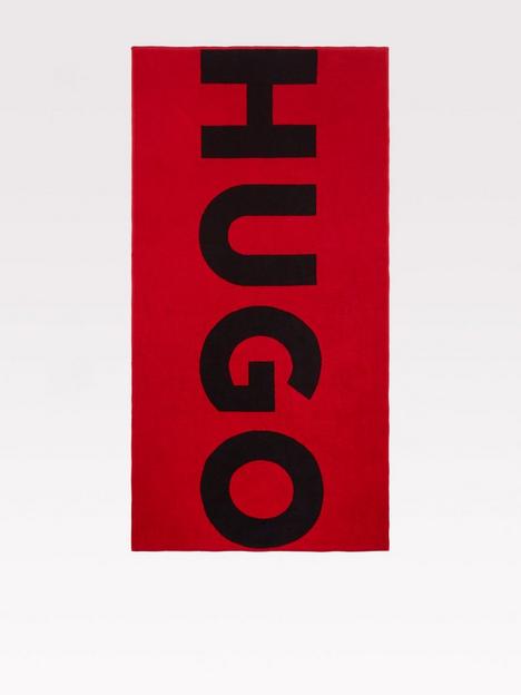 hugo-red-label-beach-towel-red