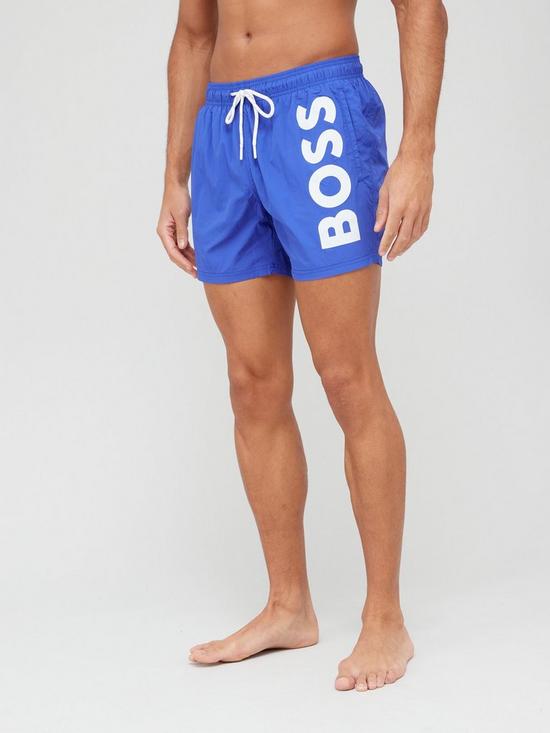 front image of boss-octopus-swimshort-bright-blue