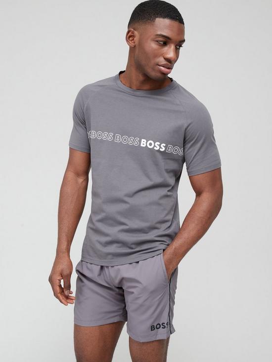 front image of boss-slim-fit-swim-t-shirt-with-upf-50-protectionnbsp--dark-grey