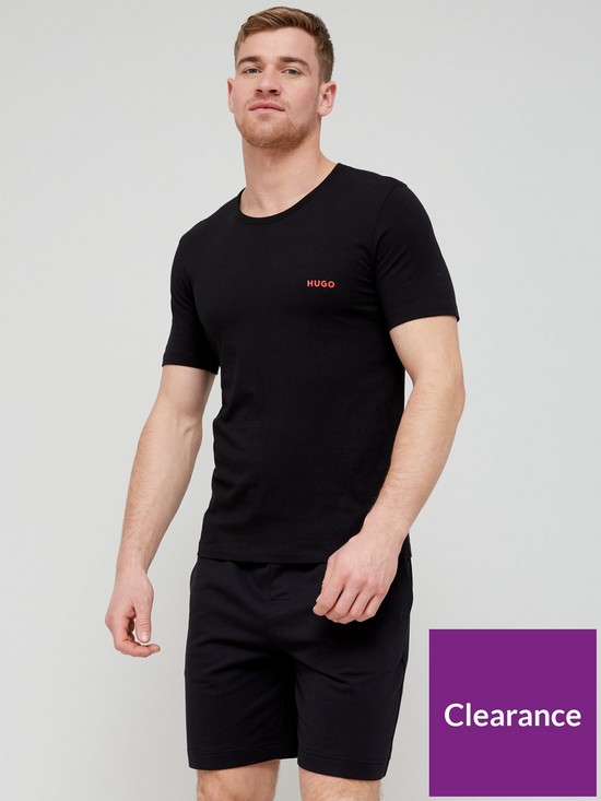 stillFront image of hugo-bodywear-3-pack-t-shirt-blackred