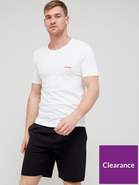stillFront image of hugo-bodywear-3-pack-t-shirt-whitebluenavy
