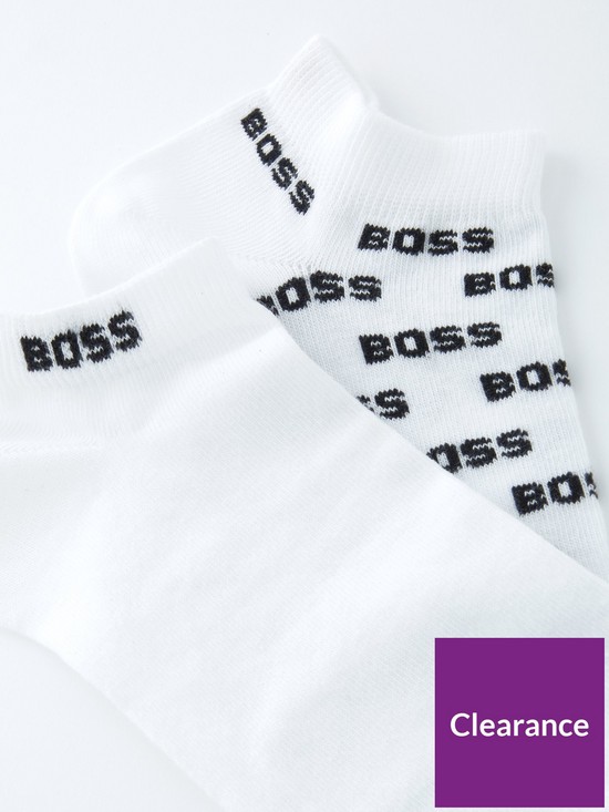 stillFront image of boss-bodywear-2-pack-printplain-trainer-sock