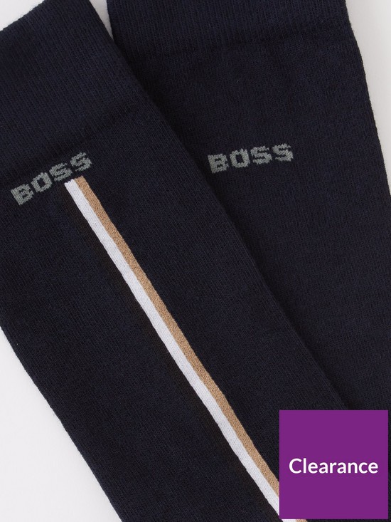 stillFront image of boss-bodywear-2-pack-iconic-sock-dark-blue