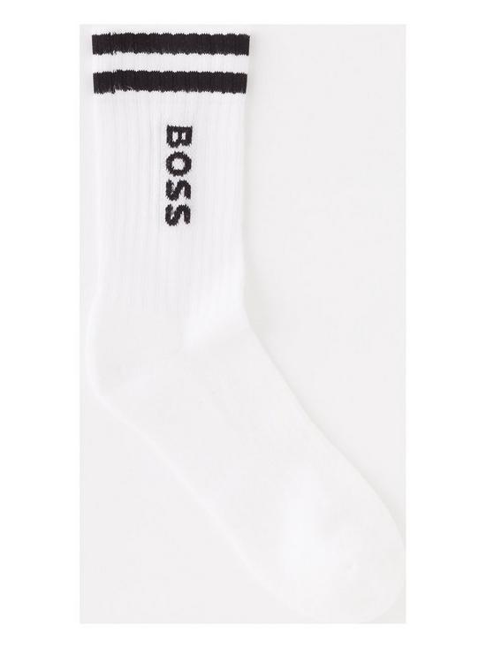 front image of boss-bodywear-rib-stripe-sock