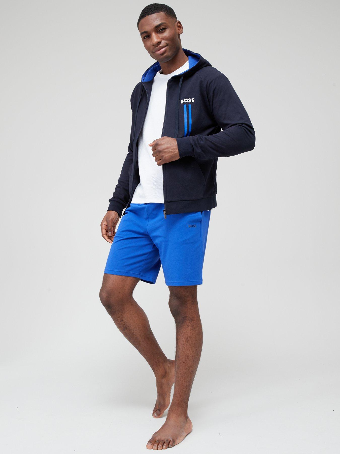 image of boss-bodywear-authentic-hooded-lounge-top-dark-navy