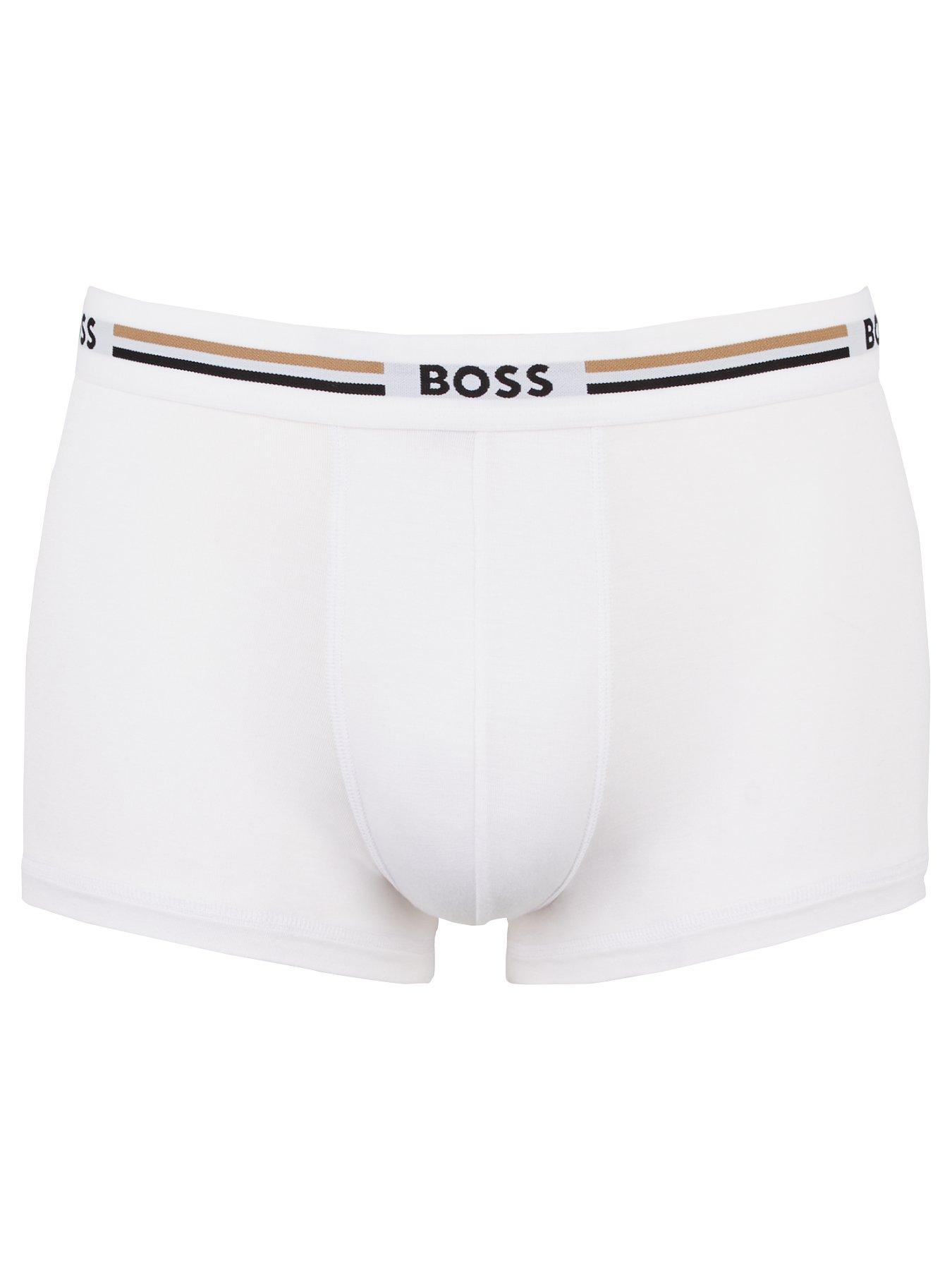 stillFront image of boss-bodywear-3-pack-bold-trunks-white
