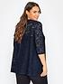  image of yours-34-sleeve-textured-top-blue