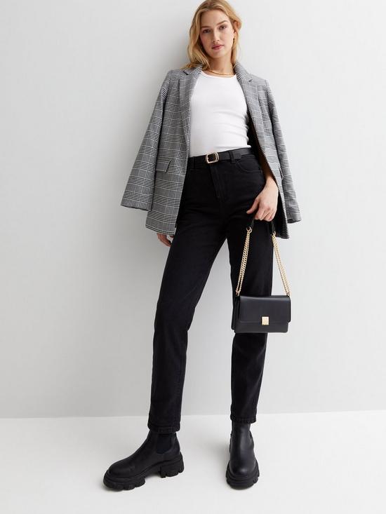 stillFront image of new-look-black-leather-look-top-handle-cross-body-bag