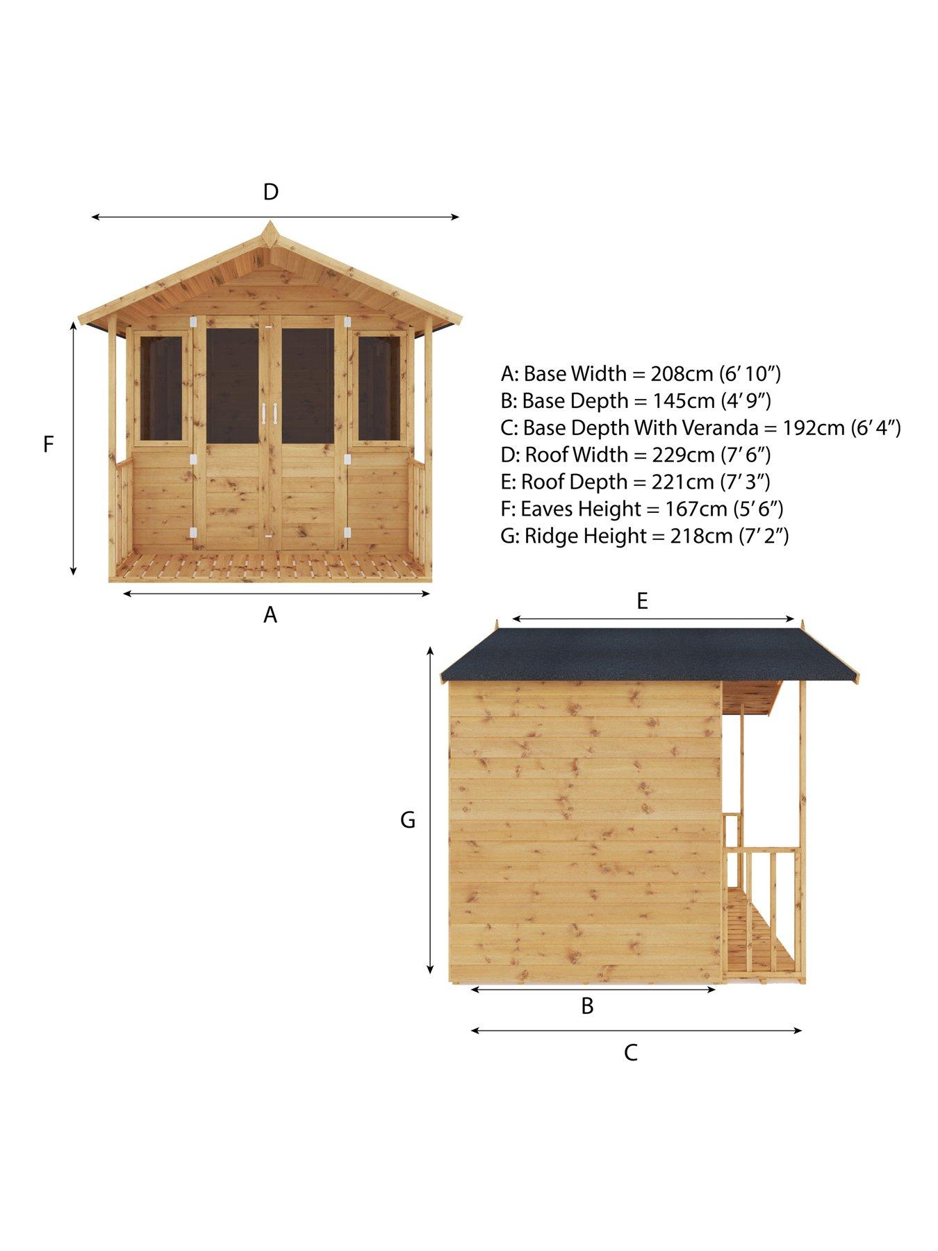  image of mercia-7-x-7ft-traditional-summerhouse