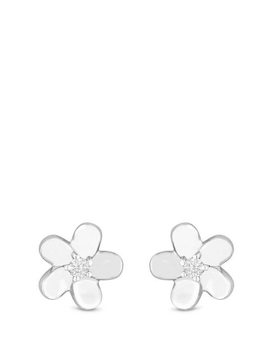 front image of simply-silver-sterling-silver-925-cubic-zirconia-flower-stud-earrings